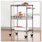 Alera Three-Tier Wire Rolling Cart, 16w x 26d x 39h, Black Anthracite ALESW342416BA