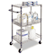 Alera Three-Tier Wire Rolling Cart, 16w x 26d x 39h, Black Anthracite ALESW342416BA