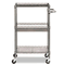 Alera Three-Tier Wire Rolling Cart, 16w x 26d x 39h, Black Anthracite ALESW342416BA