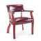Alera Traditional Series Guest Arm Chair, Mahogany Finish/Oxblood Vinyl ALECE43VY31MY