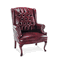 Alera Traditional Series Wing-Back Arm Chair, Mahogany Finish/Oxblood Vinyl ALECE42VY31MY