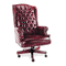 Alera Traditional Series Wing-Back Swivel/Tilt Chair, Mahogany Finish/Oxblood Vinyl ALECE41VY31MY