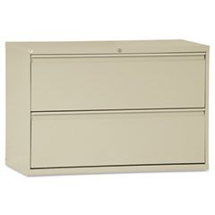 Alera Two-Drawer Lateral File Cabinet, 42w x 19-1/4d x 29h, Putty ALELA544229PY