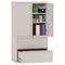 Alera Two-Drawer Lateral File Cabinet With Storage, 36w x 19-1/4d x 65-1/4h, Lt. Gray ALELA563619LG