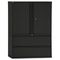 Alera Two-Drawer Lateral File Cabinet With Storage, 42w x 19-1/4d x 65-1/4h, Black ALELA564219BL