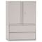 Alera Two-Drawer Lateral File Cabinet With Storage, 42w x 19-1/4d x 65-1/4h, Lt. Gray ALELA564219LG