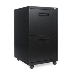 Alera Two-Drawer Mobile Pedestal File, 15-7/8w x 19-3/4d x 28-1/4h, Black ALEPA542820BL