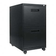 Alera Two-Drawer Mobile Pedestal File, 15-7/8w x 23-1/4d x 28-1/4h, Black ALEPA542823BL