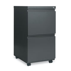 Alera Two-Drawer Mobile Pedestal File W/ Full-Length Pull, 15-7/8w x 19-1/4d, Charcoal ALEPB542819CH