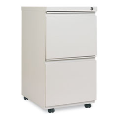 Alera Two-Drawer Mobile Pedestal File W/ Full-Length Pull, 15-7/8w x 19-1/4d, Lt Gray ALEPB542819LG