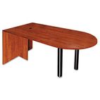Alera Valencia D-Top Desk Shell w/Two Legs, Medium Cherry ALEVA27B7236MC