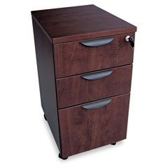 Alera Valencia Mobile Box/Box/File Pedestal File, 15-7/8w x 20-1/2d x 28-3/8h Mahogany ALEVA572816MY
