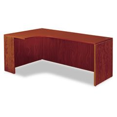 Alera Valencia Series Credenza w/Left Corner Extension, 71"w, Medium Cherry ALEVA25L7224MC