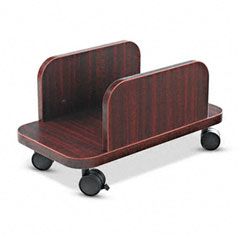 Alera Valencia Series Mobile CPU Cart, 10-1/4w x 19d x 9-1/2h, Mahogany ALEVA311220MY