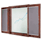 Alera Valencia Series Presentation Cabinet, 47-1/4w x 4-3/4d x 47-1/4h, Medium Cherry ALEVA314848MC