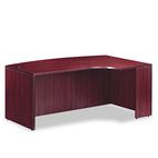Alera Valencia Series Right-Hand Porkchop Desk Shell, 72w x 48d x 29-1/2h, Mahogany ALEVA22R7248MY