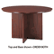 Alera Valencia Series Round Table Top, 47-3/4" Diameter, Mahogany ALEVA72R4848MY