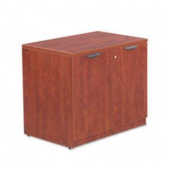 Alera Valencia Series Storage Cabinet, 34w x 22-3/4d x 29-1/2h, Medium Cherry ALEVA613622MC