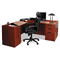 Alera Valencia Series Straight Front Desk Shell, 59-1/8 x 29-1/2 x 29-1/2, Med Cherry ALEVA216030MC