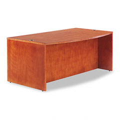 Alera Verona Veneer Series Bow Front Desk Shell, 71w x 42d x 29-1/2h, Cherry ALERN227242CM
