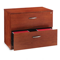 Alera Verona Veneer Series Two-Drawer Lateral File, 36w x 22d x 29-1/2h, Cherry ALERN513622CM