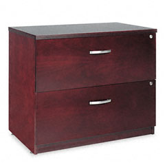 Alera Verona Veneer Series Two-Drawer Lateral File, 36w x 22d x 29-1/2h, Mahogany ALERN513622MM