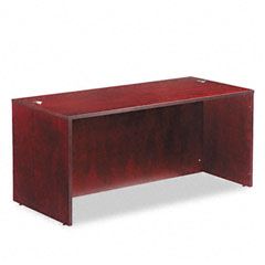 Alera Verona Veneer Straight Front Desk Shell, 66w x 29-1/2d x 29-1/2h, Mahogany ALERN216630MM