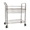 Alera Wire Mail Cart, 2-Shelf, 34-1/4w x 21-1/2d x 39-1/2h, Chrome ALEMC343722CR