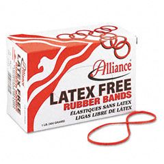Alliance Latex-Free Orange Rubber Bands, Size 117B, 7 x 1/8, 250/Box ALL37176