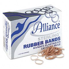 Alliance Sterling Ergonomically Correct Rubber Band, #12, 1-3/4 x 1/16, 3400/1lb Box ALL24125