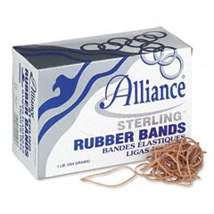 Alliance Sterling Ergonomically Correct Rubber Band, #19, 3-1/2 x 1/16, 1700 Bands/1lb Bx ALL24195