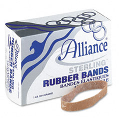 Alliance Sterling Ergonomically Correct Rubber Bands, #105, 5 x 5/8, 70 Bands/1lb Box ALL25055