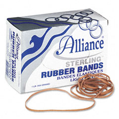 Alliance Sterling Ergonomically Correct Rubber Bands, #117B, 7 x 1/8, 250 Bands/1lb Box ALL25405