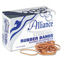 Alliance Sterling Ergonomically Correct Rubber Bands, #33, 3-1/2 x 1/8, 850 Bands/1lb Box ALL24335