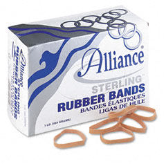 Alliance Sterling Ergonomically Correct Rubber Bands, #62, 2-1/2 x 1/4, 600 Bands/1lb Box ALL24625