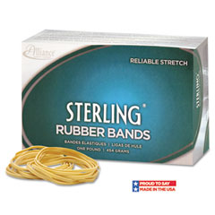 Alliance Sterling Ergonomically Correct Rubber Bands, #8, 7/8 x 1/16, 7100 Bands/1lb Box ALL24085