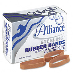 Alliance Sterling Ergonomically Correct Rubber Bands, #84, 3-1/2 x 1/2, 210 Bands/1lb Box ALL24845