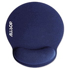 Allsop Memory Foam Mouse Pad with Wrist Rest, Blue, 7 1/4" x 8 1/4" ASP30206