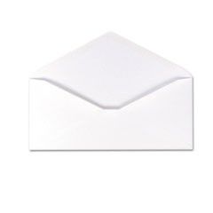 Ampad Envirotech Recycled Business Envelope, V-Flap, #10, White, 500/Box ESS19384