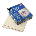 Ampad Evidence WaterShed CutLess File Folder, 1/3 Cut Top Tab, Letter, Manila, 100/Box ESS16103