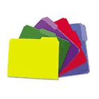 Ampad Evidence WaterShed File Folders, 1/3 Cut Top Tab, Letter, Five Colors, 100/Box ESS16106