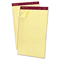 Ampad Gold Fibre Pads, Narrow/Margin Rule, Legal, Canary, 50-Sheet Pads/Pack, Dozen ESS20034