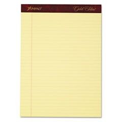 Ampad Gold Fibre Writing Pads, Legal/Wide Rule, Ltr, Canary, 4 50-Sheet Pads/Pack ESS20032