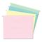 Ampad Hanging File Folders, 1/5 Tab, 11 Point Stock, Letter, Assorted Pastels, 20/Box AMP42115PASR