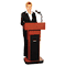 AmpliVox Executive Adjustable Sound Column Lectern, 21w x 15d x 46-1/2h, Mahogany APLS505AMH