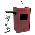 AmpliVox Multimedia Smart Computer Lectern, Wireless, 25-1/2w x 20-1/4d x 43-1/2h, Mhgny APLSW3230MH