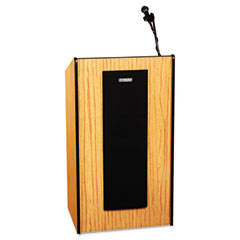 AmpliVox Presidential Plus Lectern, 25-1/2w x 20-1/2d x 46-1/2h, Medium Oak APLS450MO