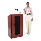 AmpliVox Presidential Plus Wireless Lectern, 25-1/2w x 20-1/2d x 46-1/2h, Mahogany APLSW450MH