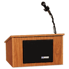 AmpliVox Sound System Tabletop Lectern, 24w x 20d x 14h, Walnut APLS250WT