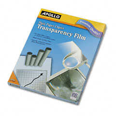 Apollo Laser Copier Transparency Film, Letter, Clear, 100/Box APOPP100C